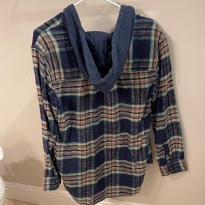 American Eagle Flannel Hoodie